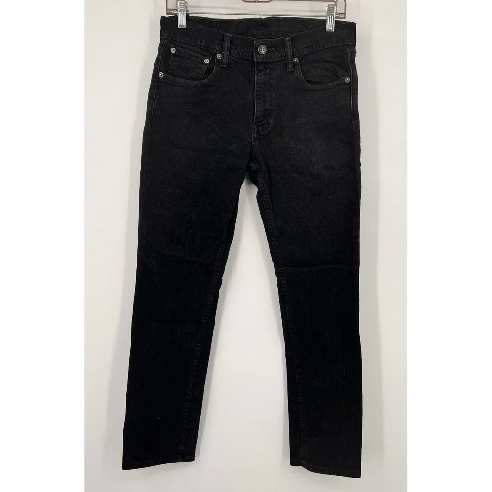 Levis 511 Slim Fit Jeans Mens 30x30 Faded Black Denim